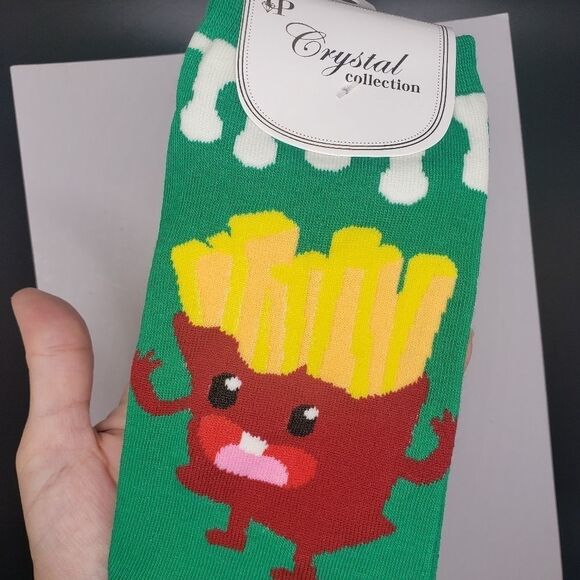 French fry green ankle socks - Picture 2 of 3